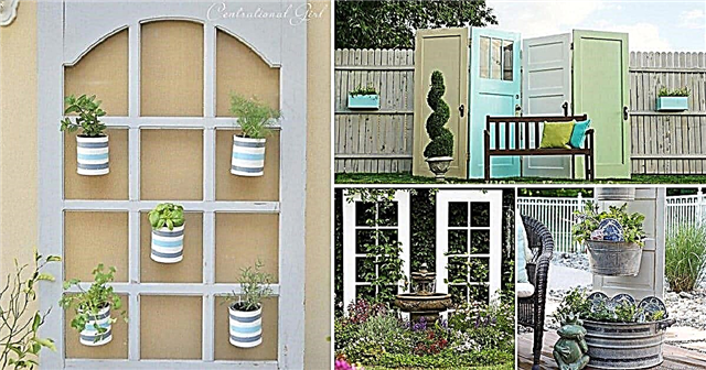 13 DIY idejas veco durvju izmantošanai dārzā