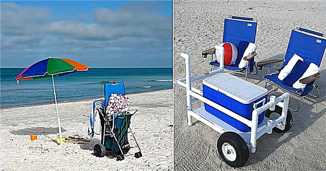 8 pomysłów na domowe wózki plażowe z przerobionych przedmiotów